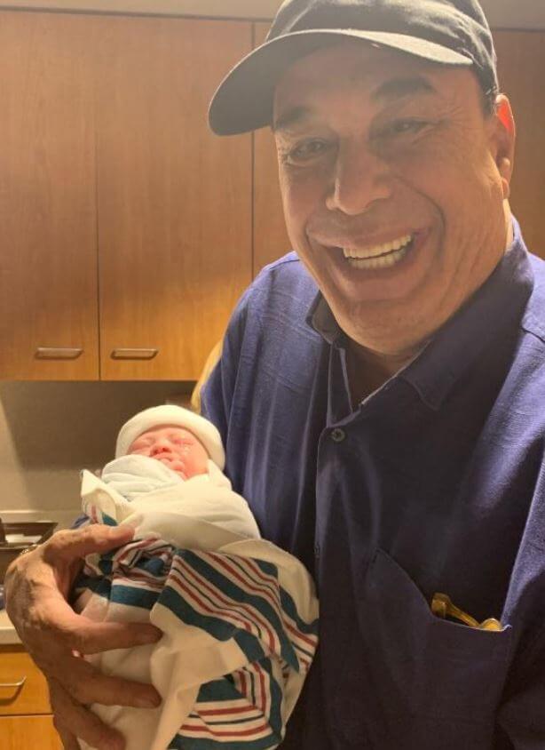 Rhett Hanley with his grandfather Jon Taffer.